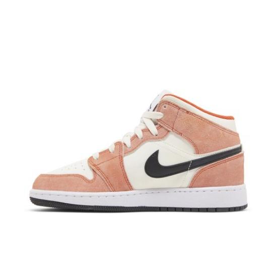 Air Jordan 1 Mid SE GS Orange Suede DV1336-800