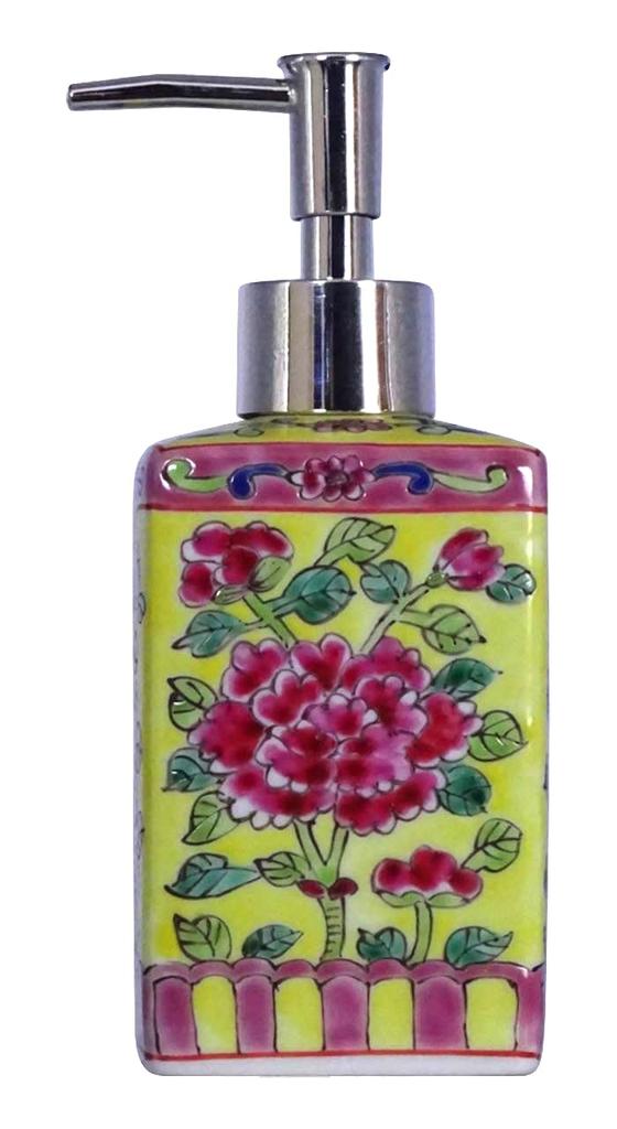 Peranakan Soap Dispenser (Square) (Yellow)