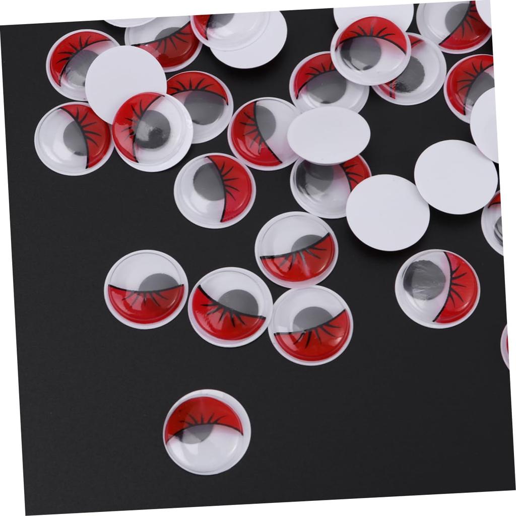 HOODANCOS 100pcs Wiggly Eyes Animal Stickers with Eyelashes for Moving Eyes, DIY Cartoon Eyes Accessories for Playsets, DIY Animal Eyes, DIY Crafts,