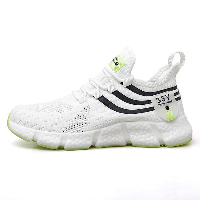 Mode Herr Sneakers Mesh Andningsbara Man Vita Löparskor Tennisskor Bekväma Utomhussporter Herr Fritidsskor Tenis Masculino