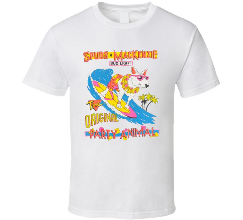 

Spuds Mackenzie Bud Light The Orginal Party Animal T Shirt Mens Womens Tees Top L