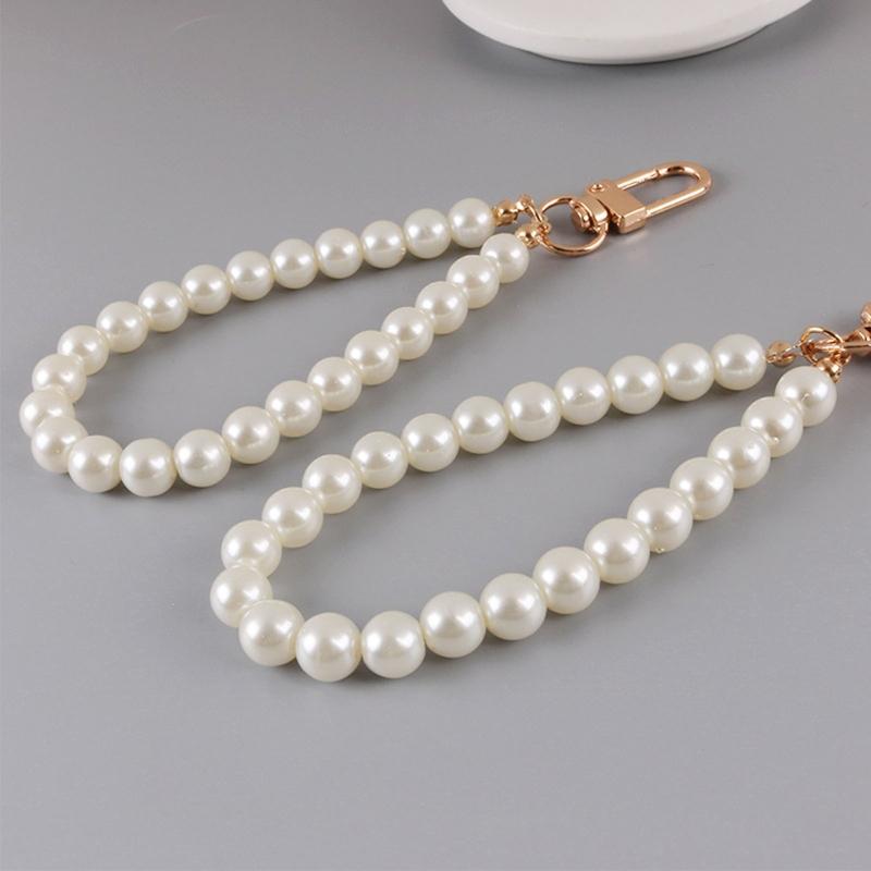 Cute Girl Heart Pearl Keychain Antique Alloy for Key Chain Mobile Phone for Case Bag Schoolbag Pendant Ornaments Trendy