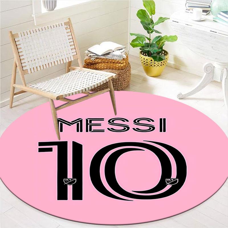 Messi Round Area Rug,Carpet Rug for Living Room Bedroom Sofa Playroom Decor,Non-slip Floor Mat