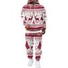 Men's Casual Sweatshirt Set for Fall Winter with Patterned Design, Comfortable Everyday Wear