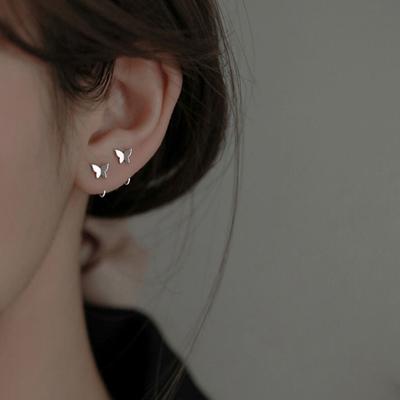 Silber Offene Ohrringe Schmuck Mädchen Süße Creolen Öffnung Huggies