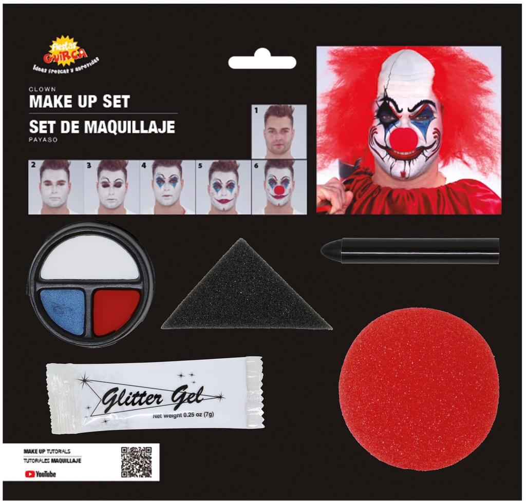 Zestaw Do Makijażu Klaun Clown Horror Makeup