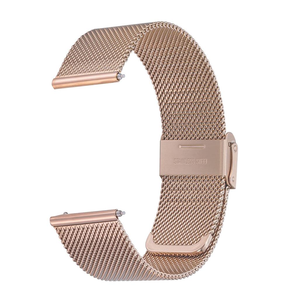 Watch 20mm Strap Watch Band Watch Band Stainless Steel Mesh Strap Thin Metal Bracelet and Safety Buckle Quick Detachable Adjustable Strap [BERNY]