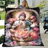 Buddhismus Buddha Šákjamuni Guanyin Bódhisattva Plyšová deka, Flanelová deka Přehozová deka do obývacího pokoje Ložnice Postel Pohovka Modlitba