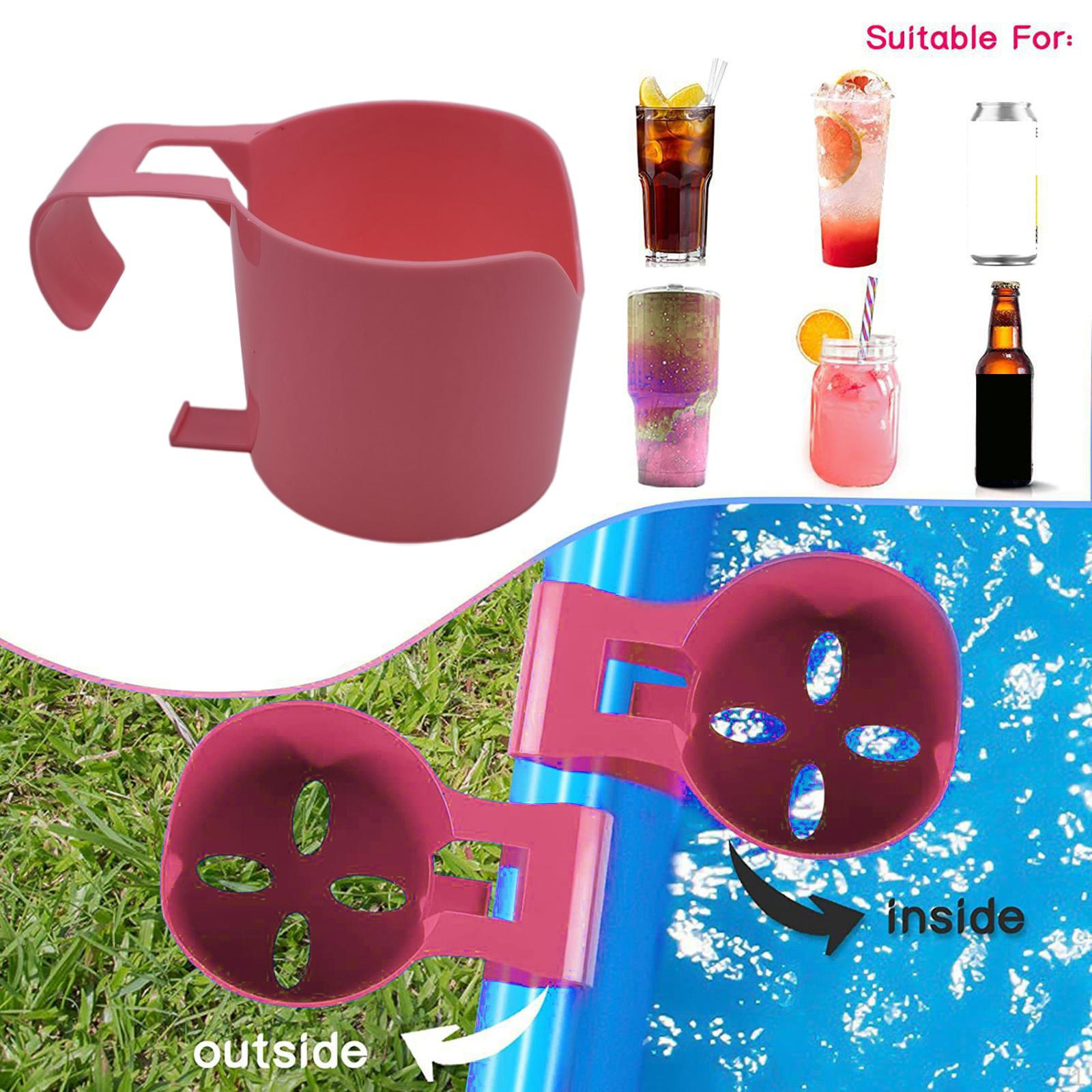 

Надземный держатель для напитков, корзина для хранения чашек для воды в бассейне, подвесной держатель розовый