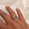 Baguette Neon Blue Tourmaline Minimalist 925 Sterling Silver Ring Jewelry, Blue Tourmaline Handmade Ring