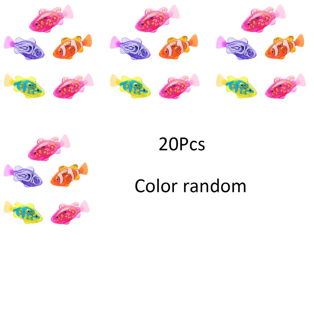 1Pc-50Pcs Baby Bathing Light Sensing Electronic Fish Water Play Toy, Simulating Small Fish Swimming,Suitable For Teasing Kittens