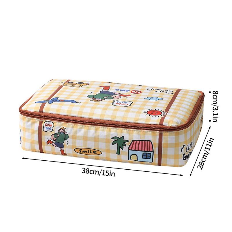 Cartoon Clothing Storage Bag Waterproof Storage Travel Handbag Portable Pouch Organizer Underwear Storage Bag Seasonal Storage