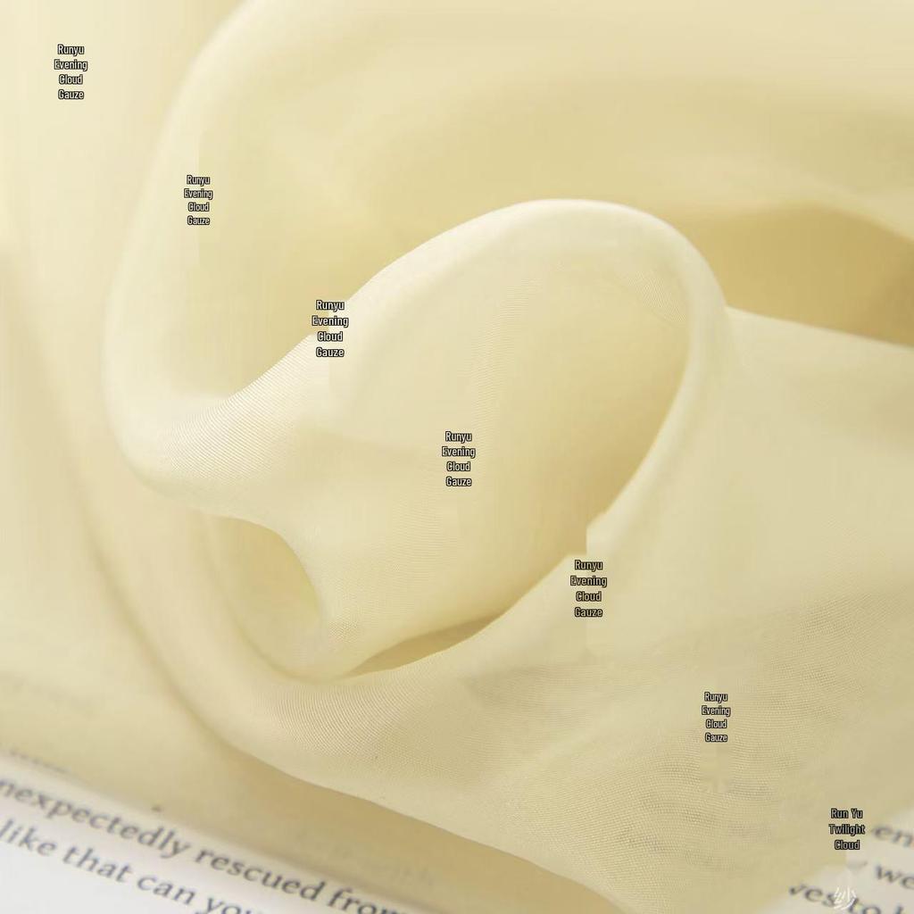 In Stock Twilight Cloud Mist Gauze Organza: Lightweight, Flowing, Slightly Wrinkled, Skin-Friendly, Cool Fabric for Apparel