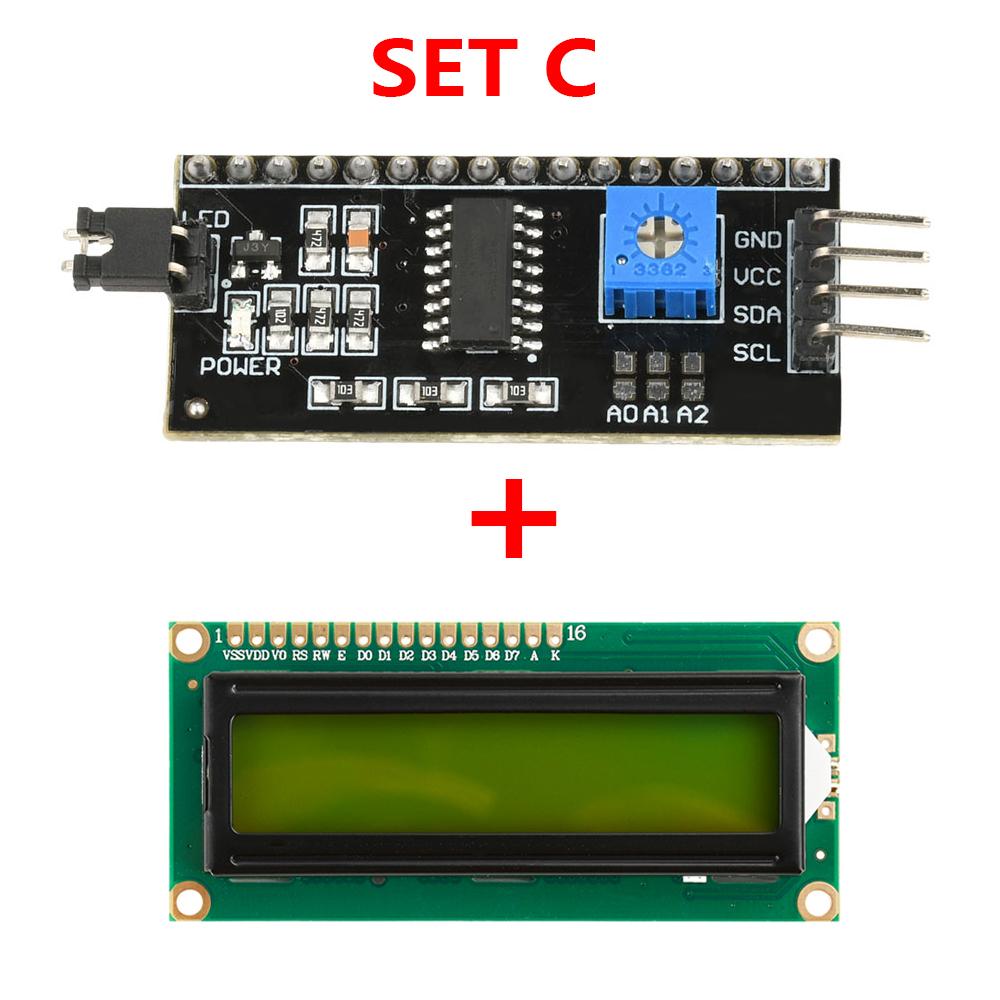 PCF8574 Expansion Board I2C Interface for LCD1602/2004 Black PCB with Adjustable Contrast & Backlight