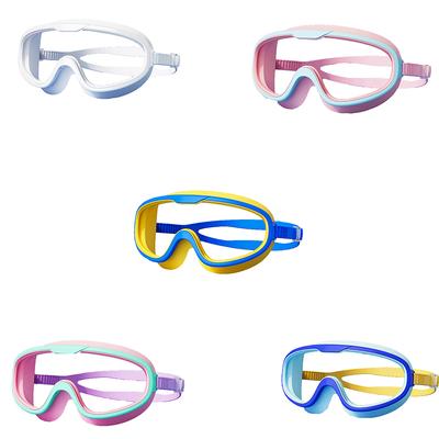 Die neue Schwimmbrille für Kinder mit großem Rahmen ist wasserdicht, beschlagfrei, UV-beständig und wasserdicht mit hochauflösender Transparenz