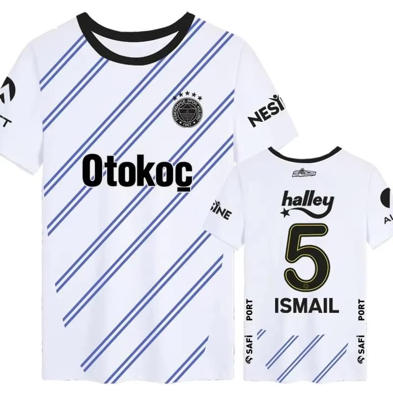 MDHAO xin nan zhuang  3D txu Lokaal Super Fenerbahce Team Dzeko Voetbal T-shirt Mannen Vrouwen Fans Korte Mouw T-shirt Kinder Sport T-shirt Familie Kinderen T-shirts XS