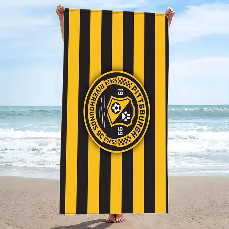 Pittsburgh Riverhounds Print Beach Towel, Large Soft Quick Dry Towel for Beach Camping Swimming