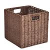 Hand Woven Foldable Storage Box Square Sundries Organizer Imitation Rattan Basket  Picnic