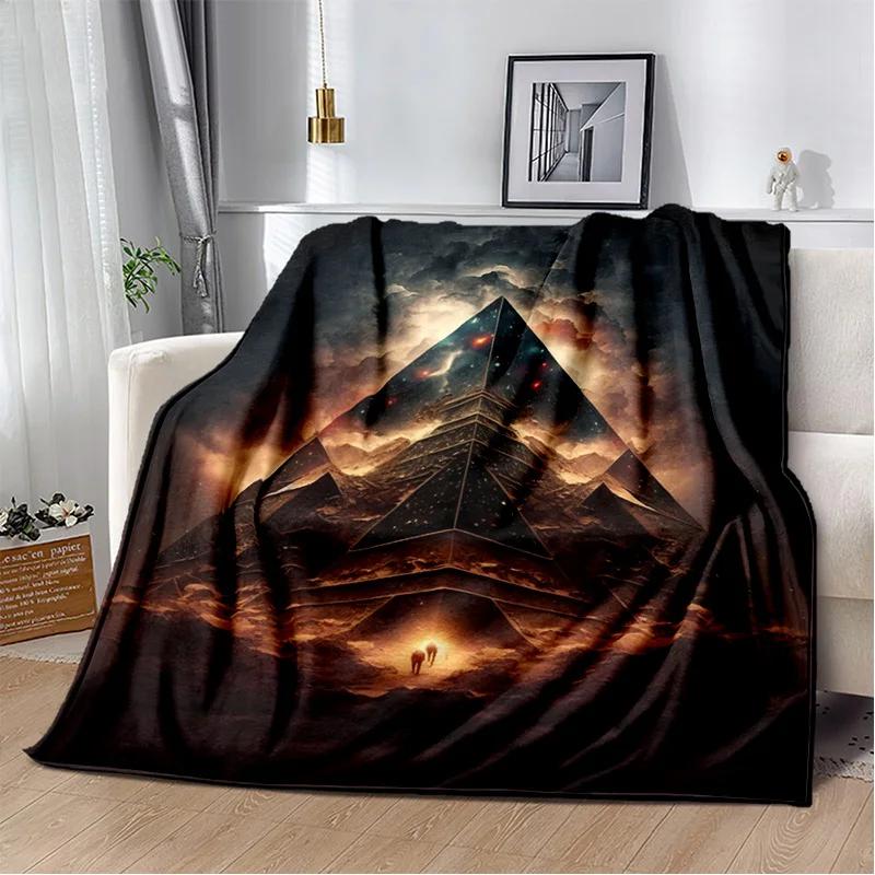 Ägyptische Pyramide Berühmte Architektur Decke, Weiche Überwurfdecke für Zuhause Schlafzimmer Bett Sofa Picknick Reise Ruheabdeckung Decke Kinder