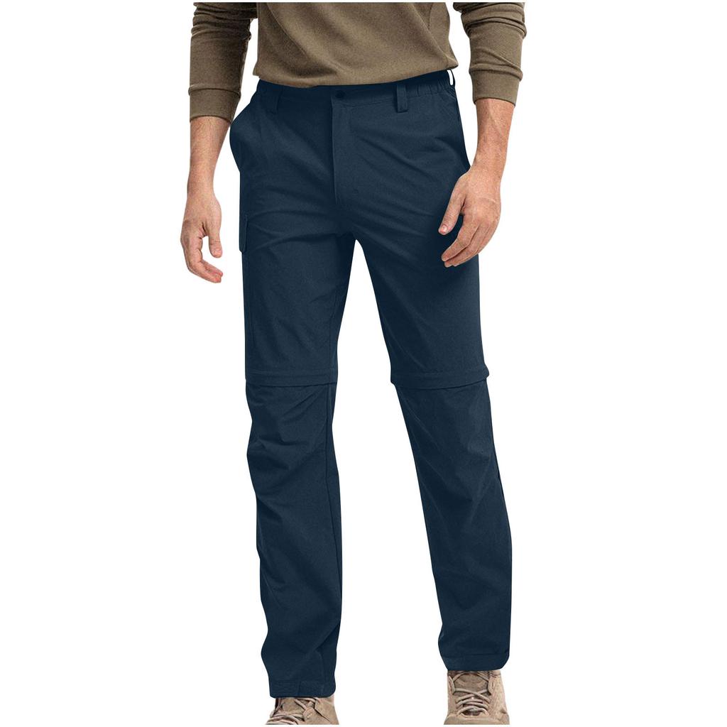 Detachable Sports and Casual Multi-pocket Work Trousers; Loose-fitting Outdoor Casual Trousers