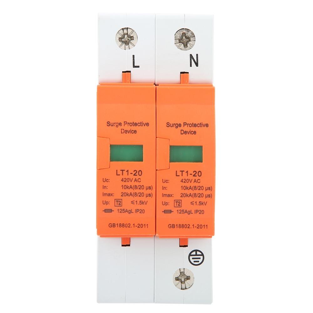2P Protective Device 10kA-20kA Low Voltage Arrester Durable House Arrester Device  House Use