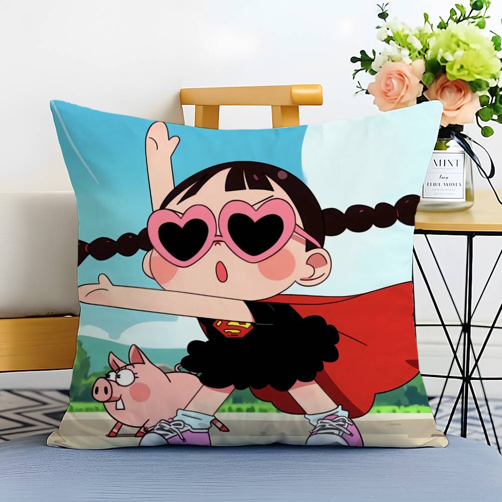 Niedlich Lustig Hübsch Persönlichkeit Mädchen Kissenbezug Bedruckt Gebürstetes Fleece Kissen Babyhaut-Touch Umweltfreundlicher Farbsublimat