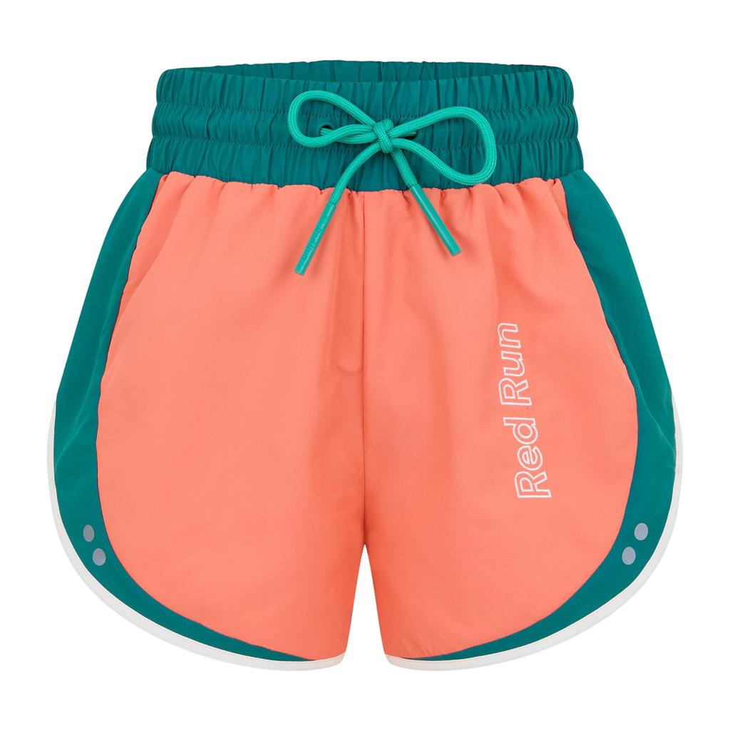 Red Run Womens/Ladies Colour Block Running Shorts