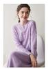 Women's Cashmere Terry Loop Cardigan - Autumn/Winter 2026 Round Neck Wool Knit Sweater, Versatile Outerwear.