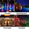 Solar Powered Pond Lights Solar Underwater Pond Lights IP68 Waterproof Submersible LED Lights for