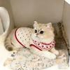 Thin Cat Flower Edge Vest Cherry Pattern Pet Shirt Cute Cat Pullover  Pet Clothing