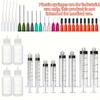 47-teilige Kleberspritze mit stumpfer Nadel und Kappe, mit weichem Kunststoffschlauch, geeignet für Tinte, Epoxid, Holzbearbeitung, Handwerk, Flüssigkeiten