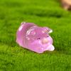 Cute Luminous Piggy Resin Figurine Perfect For Creative Diy And Desktop Decoration