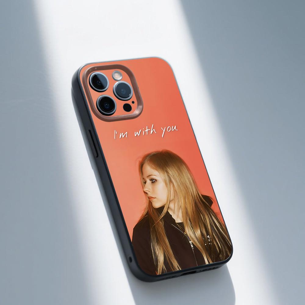 A-Avril Skate punk L-Lavigne Phone Case For iPhone 16,15,14,13,12,11,Pro,Max,Plus,X,XS,SE,E,Mini,Soft Silicone Black Case