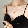 p831-gold double layer necklace