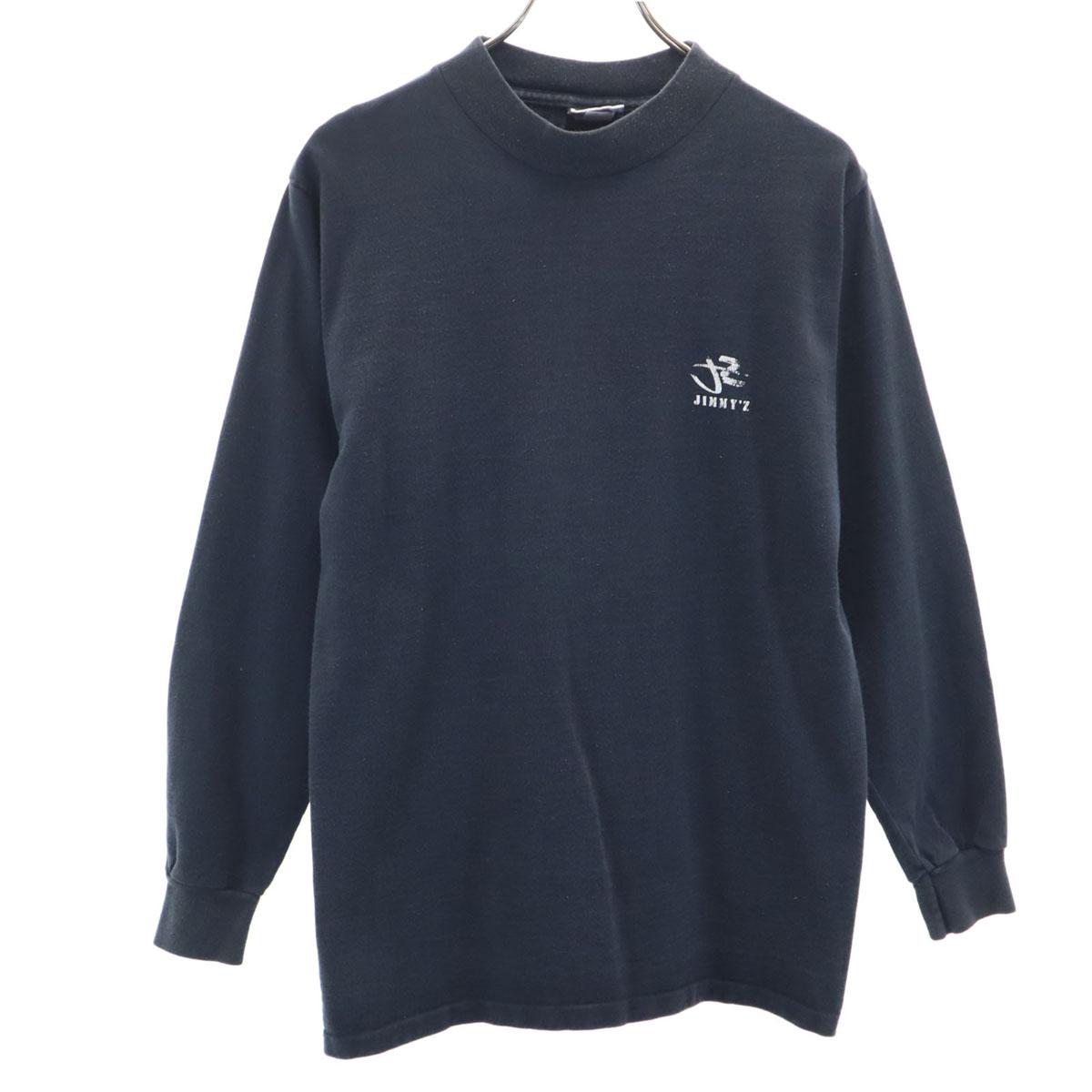 

JIMMY Z 90s Old USA made Long sleeve One point mock neck T-shirt M black Men s Used