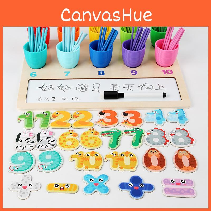 Board Wooden Counting Educational Toy For Kids Math Skills And Color Sorting