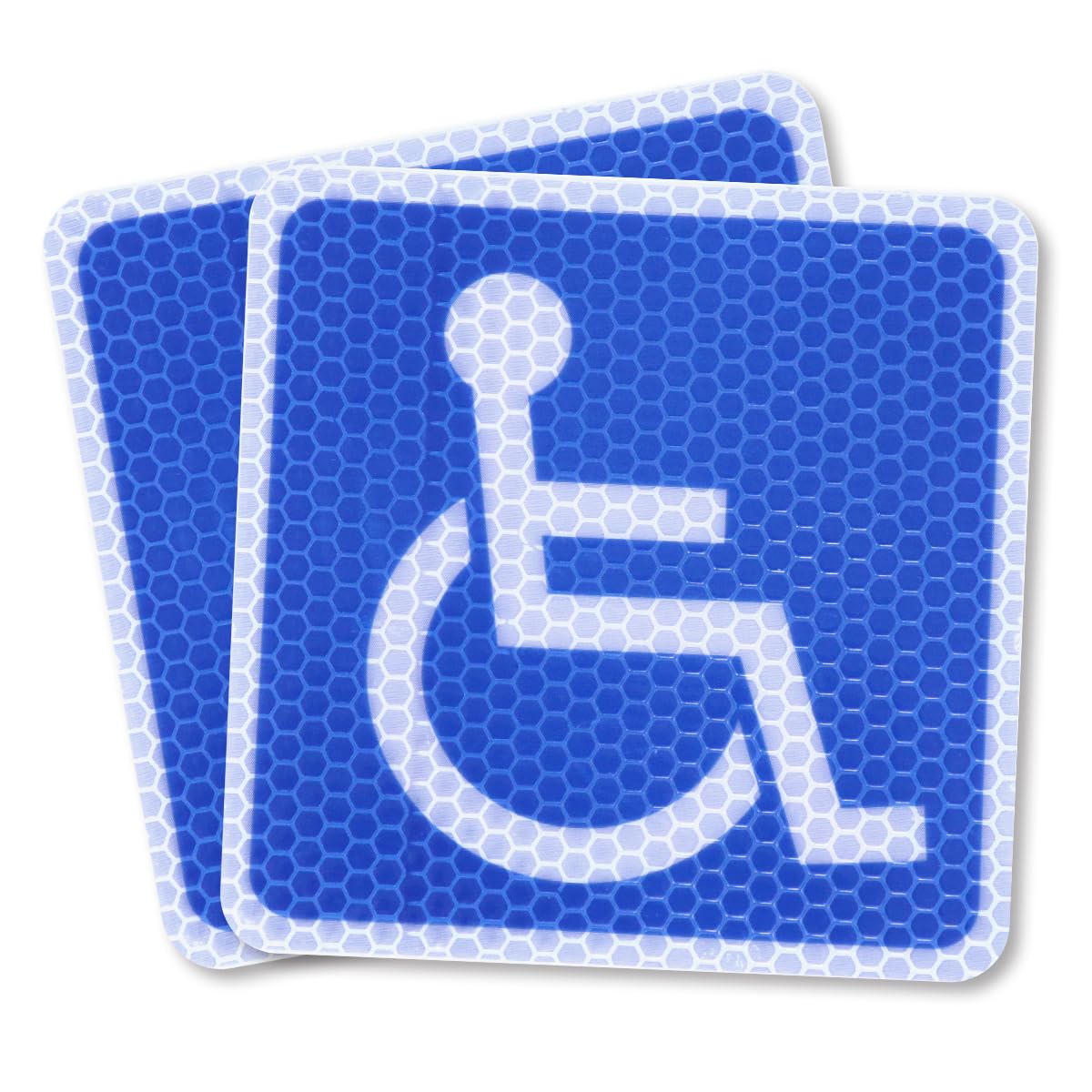 

Сильный световозвращающий тип, Высокая яркость, Удобства для инвалидов, Наклейки с международным символом, Погодоустойчивые, Прочные, Сильный клей, 2 синий