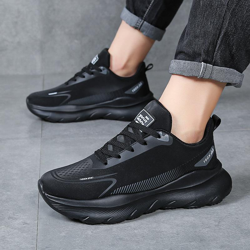 High Quality Leather Sneakers Casual Sneakers Lace Up Flats Lightweight Comfortable Anti-slip Running Shoes Outdoor Sports Shoes
