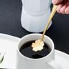 8Pcs Coffee Spoons Cute Flower Stainless Steel Spoon Set Gold Small Teaspoon Mixing Stirring Scoops Min Ice Cream Dessert Spoon