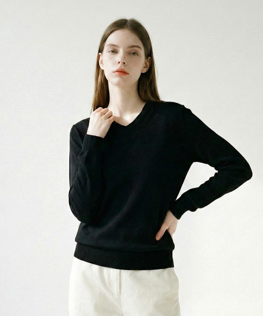SOUP Basic V-Neck Knit (Scrlkf2)
