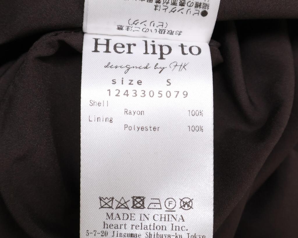 Her lip to 1243305079 Chelsea Checked Tie Dress dress 1 Brown x whiteUsed