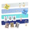 8Pcs/Set Rectangle Felt Cork Board Bar Strips Self-Adhesive Bulletin Board Strip Memo Schedule Photo Display for Wall Decoration