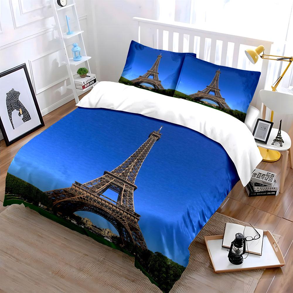 Eiffel Tower with Sky. Bedding Sets Duvet Cover Sets Duvet Covers Pillowcases(1* Duvet Cover 2* Pillowcases Without Duvet Insert)
