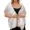 Women's Winter Fashion Faux Fr Scarf Shawl Coat