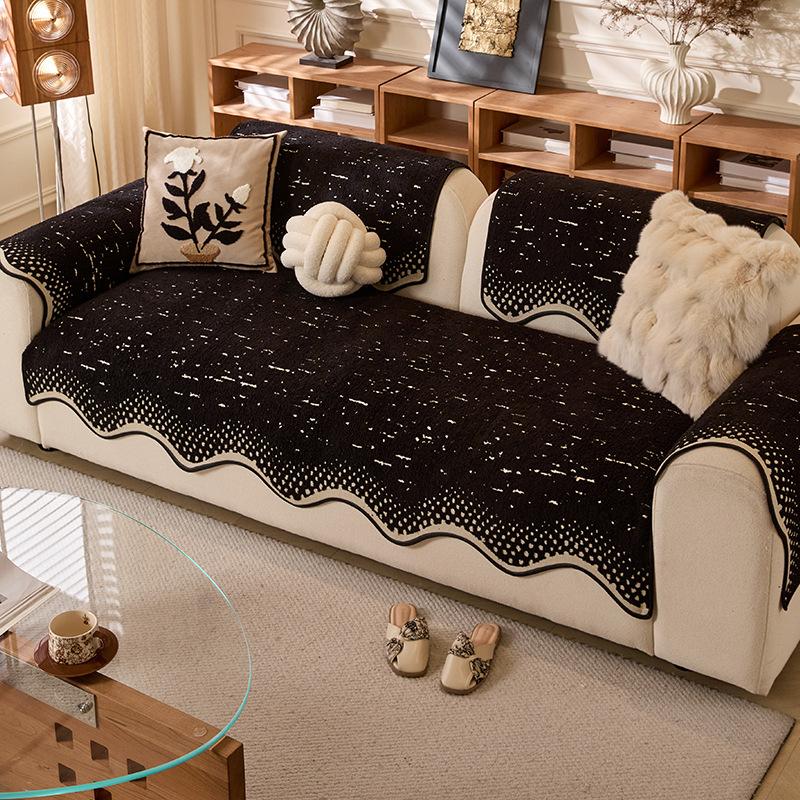 Jesienno-zimowa pluszowa poduszka na sofę o specjalnym kształcie Nowa High-Endowa Luksusowa Antypoślizgowa Prosta Sofa Poduszka na siedzisko sofy