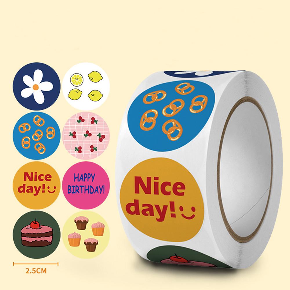 50-500pcs Cute Cartoon Thank You Stickers For Party Gift Decoration Packaging Label Reward Children Stationery Sticker