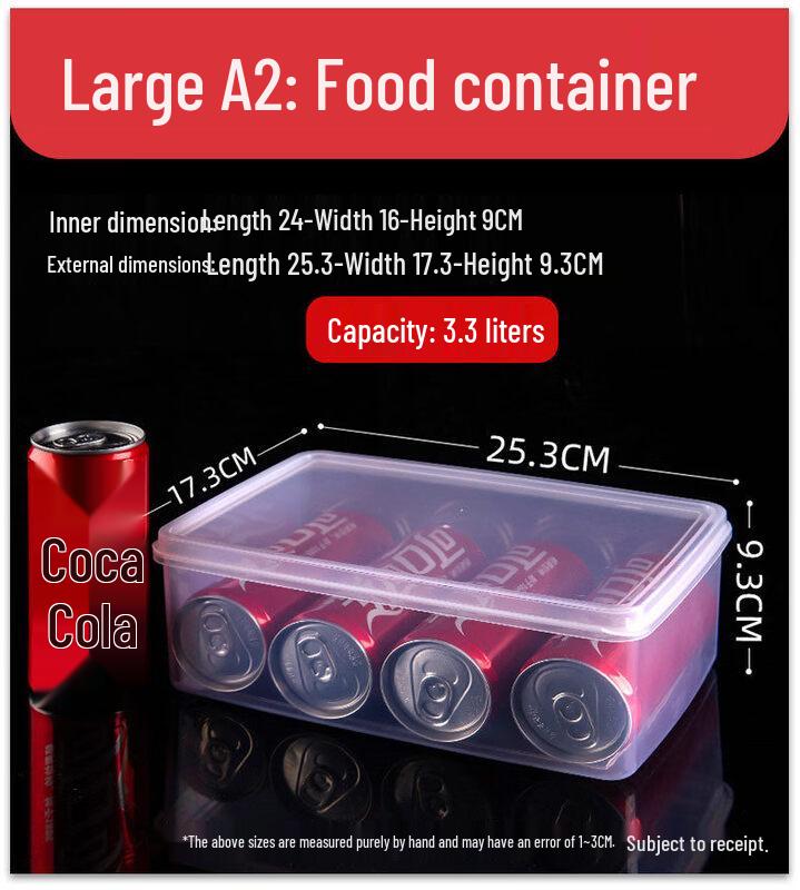 ZISIZ Rectangular Transparent Plastic Food Storage Container