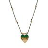 Stylish And Simple Color Rope Love Tarot Pendant Necklace Lucky Bead Chain Gold-Plated Color Retention