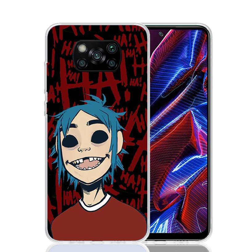 Gorillaz Anime Case Phone Cover for Xiaomi Redmi Note 10 9 9S 8 8T 7 5 Pro Mi 12T 11T 10T 9T 12 11 Lite A3 A2 Trend Fundas Mi 11