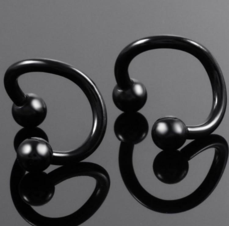 Edelstahlring S-förmiger SBR Spiralnagel Ohrring Augenbrauen Nasenring